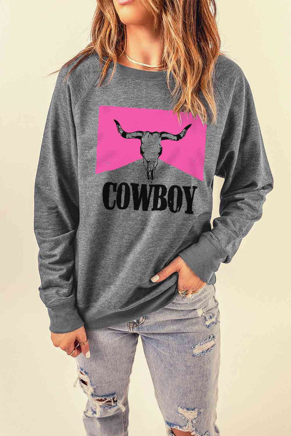 COWBOY Bull Graphic Sweatshirt |1mrk.com