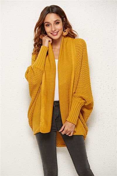 Open Front Batwing Sleeve Cardigan |1mrk.com