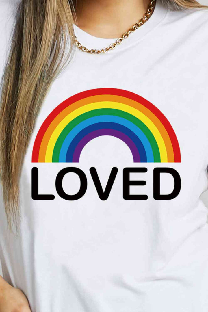 Simply Love LOVED Graphic Cotton T-Shirt | 1mrk.com