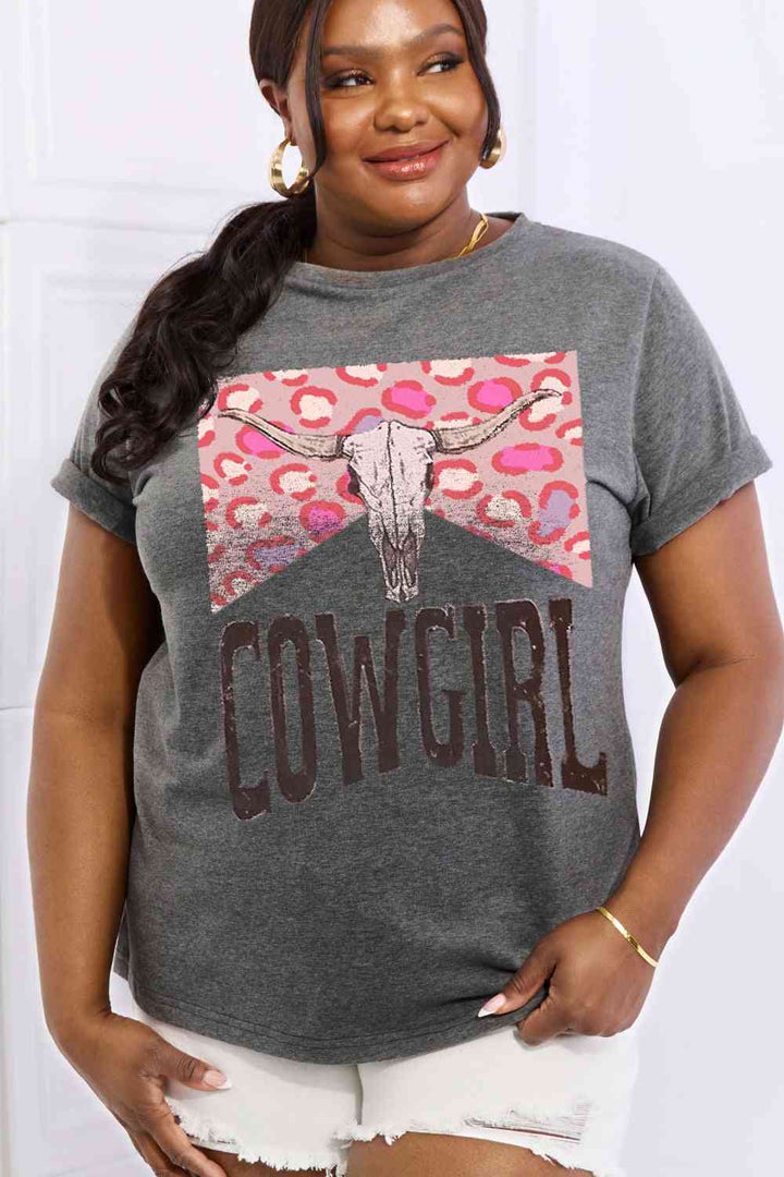 Simply Love Simply Love Full Size COWGIRL Graphic Cotton Tee | 1mrk.com