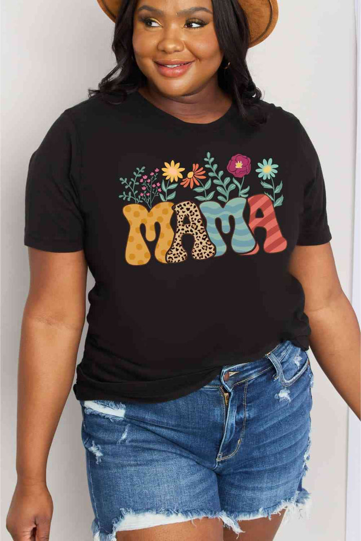 Simply Love Full Size MAMA Graphic Cotton Tee | 1mrk.com