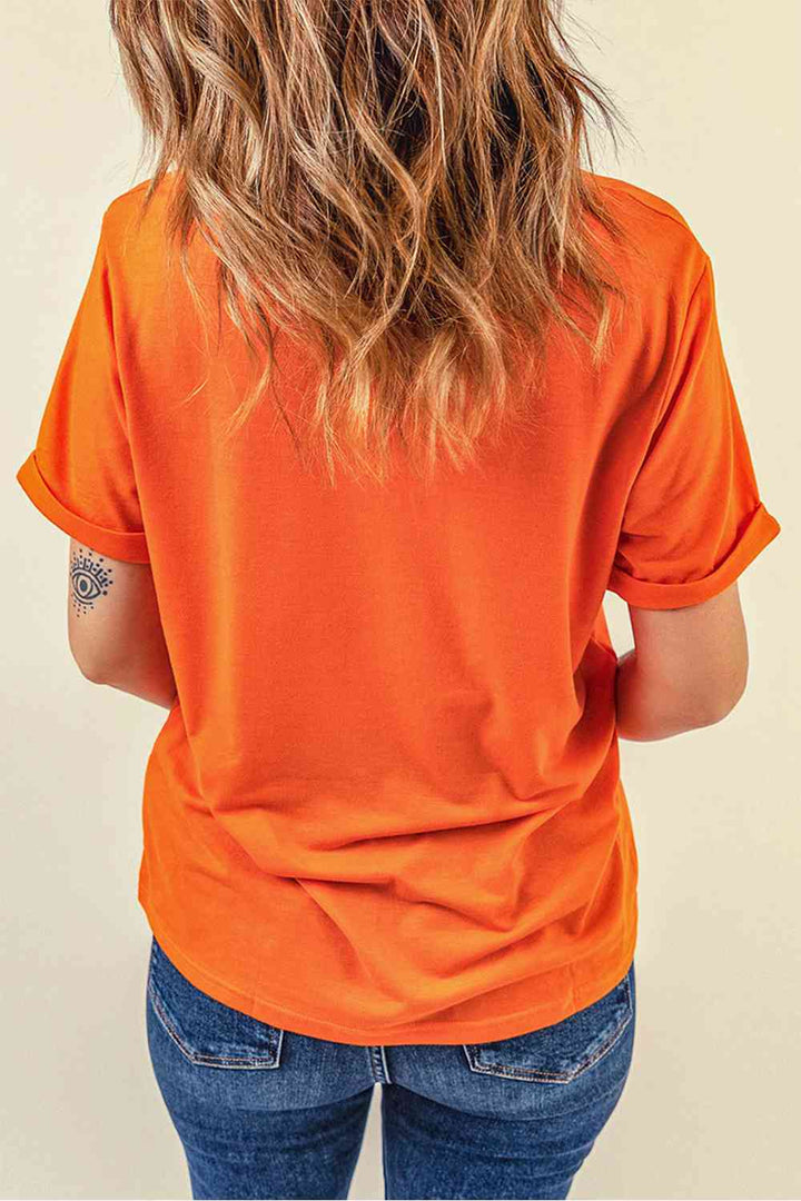 Round Neck Short Sleeve PUMPKIN SPICE JESUS CHRIST T-Shirt | 1mrk.com