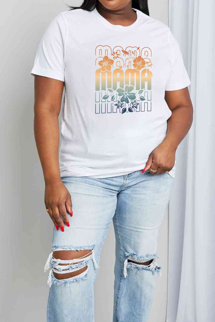 Simply Love Full Size MAMA Graphic Cotton T-Shirt | 1mrk.com