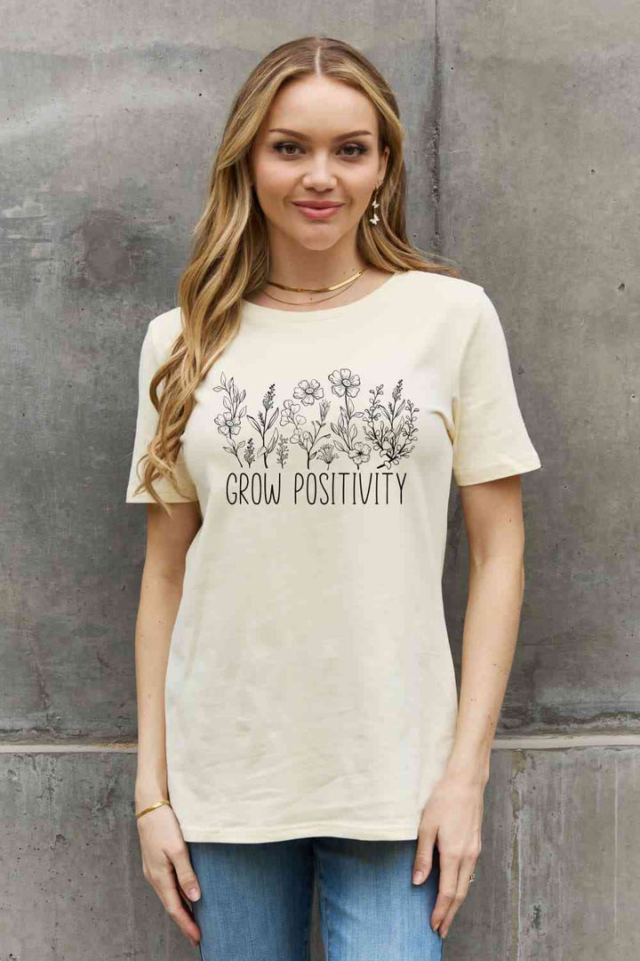 Simply Love Simply Love GROW POSITIVITY Graphic Cotton Tee | 1mrk.com