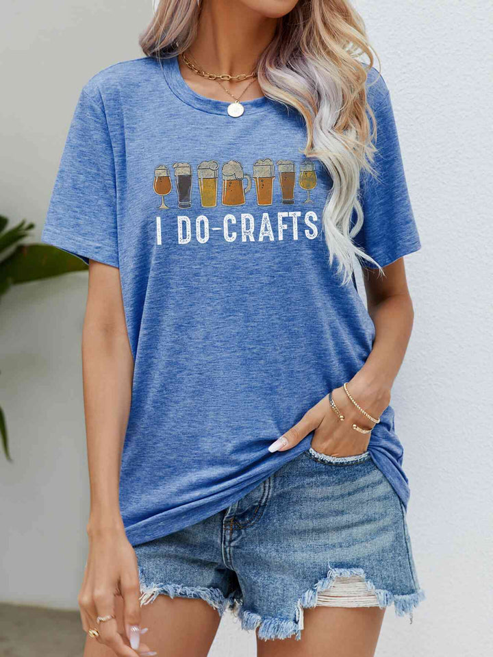 I DO CRAFTS Round Neck T-Shirt | 1mrk.com