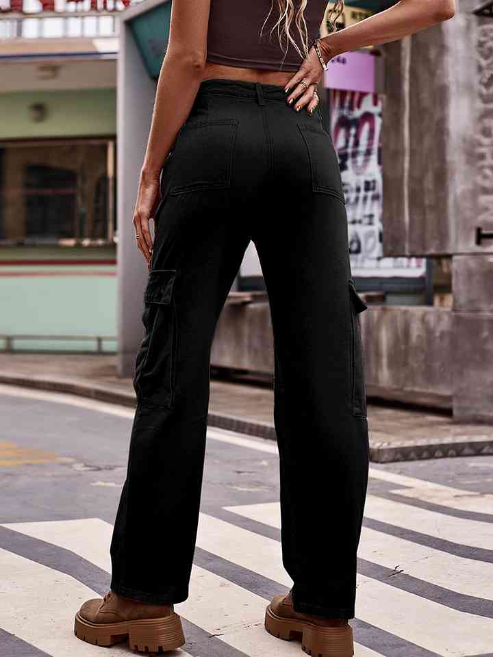Pocketed Wide Leg Jeans | 1mrk.com