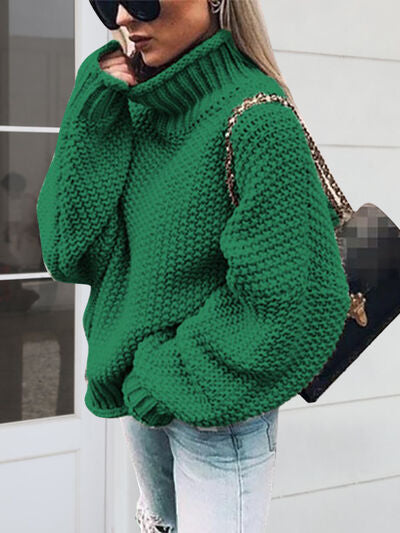 Turtleneck Long Sleeve Sweater | Trendsi