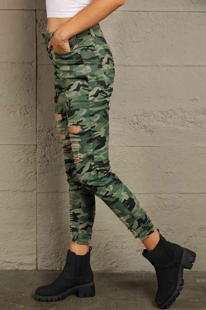 Baeful Distressed Camouflage Jeans | 1mrk.com