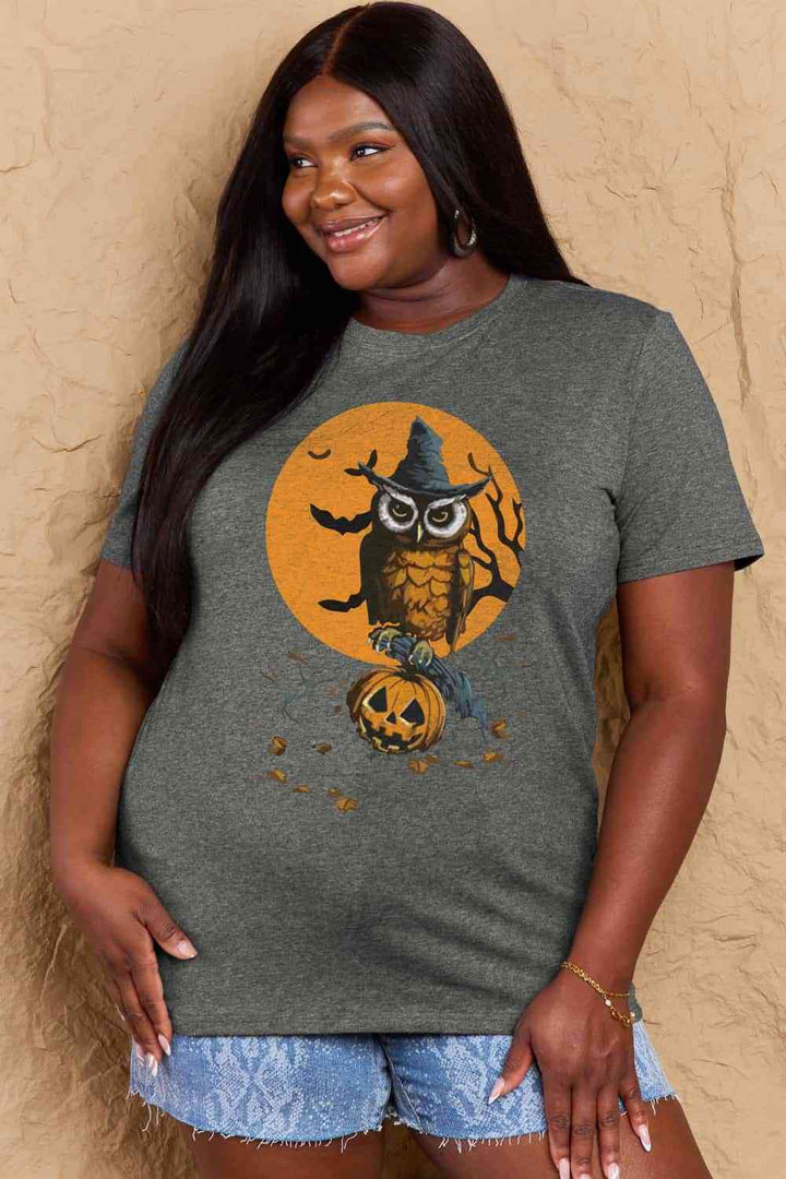 Simply Love Full Size Holloween Theme Graphic Cotton T-Shirt | 1mrk.com