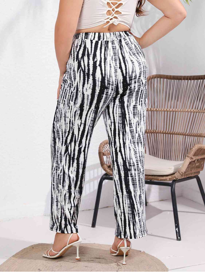 Full Size Animal Print Long Pants with Pockets | 1mrk.com