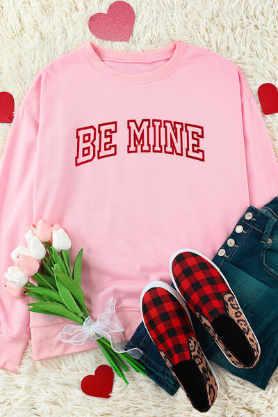 BE MINE Round Neck Sweatshirt |1mrk.com