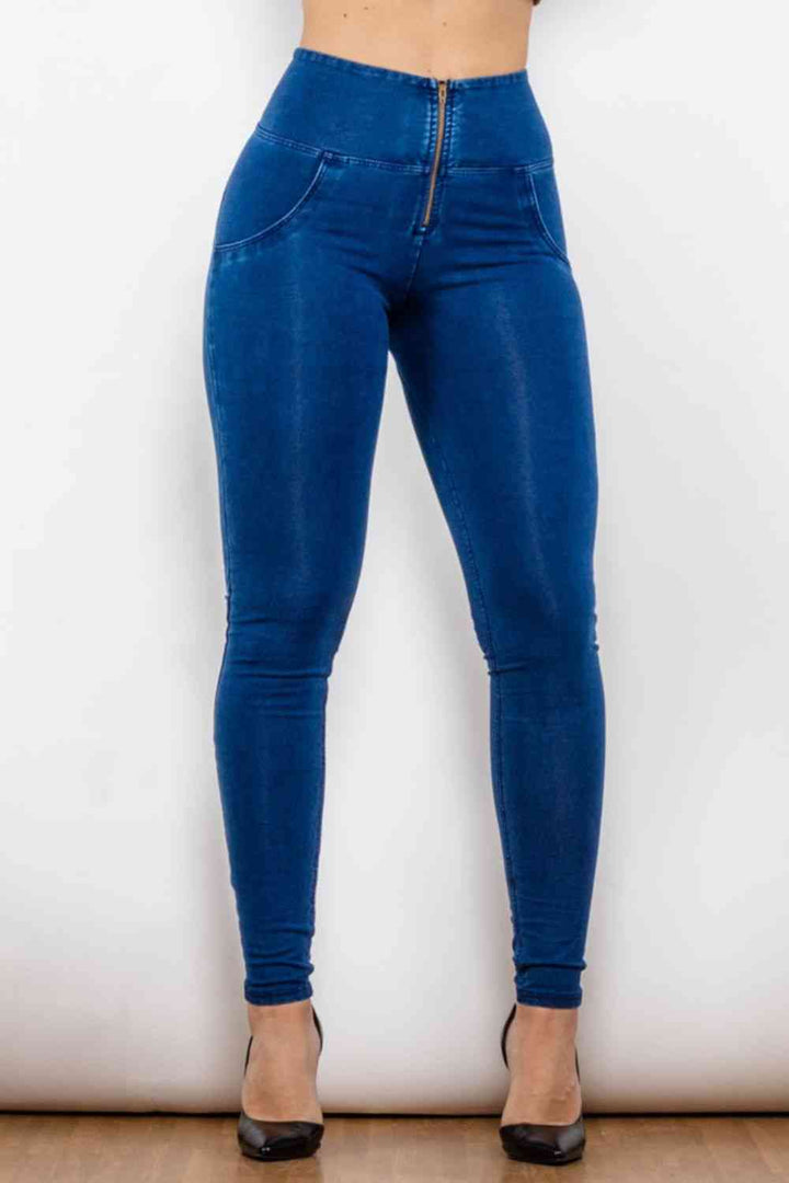 Baeful High Waist Zip Up Skinny Long Jeans |1mrk.com