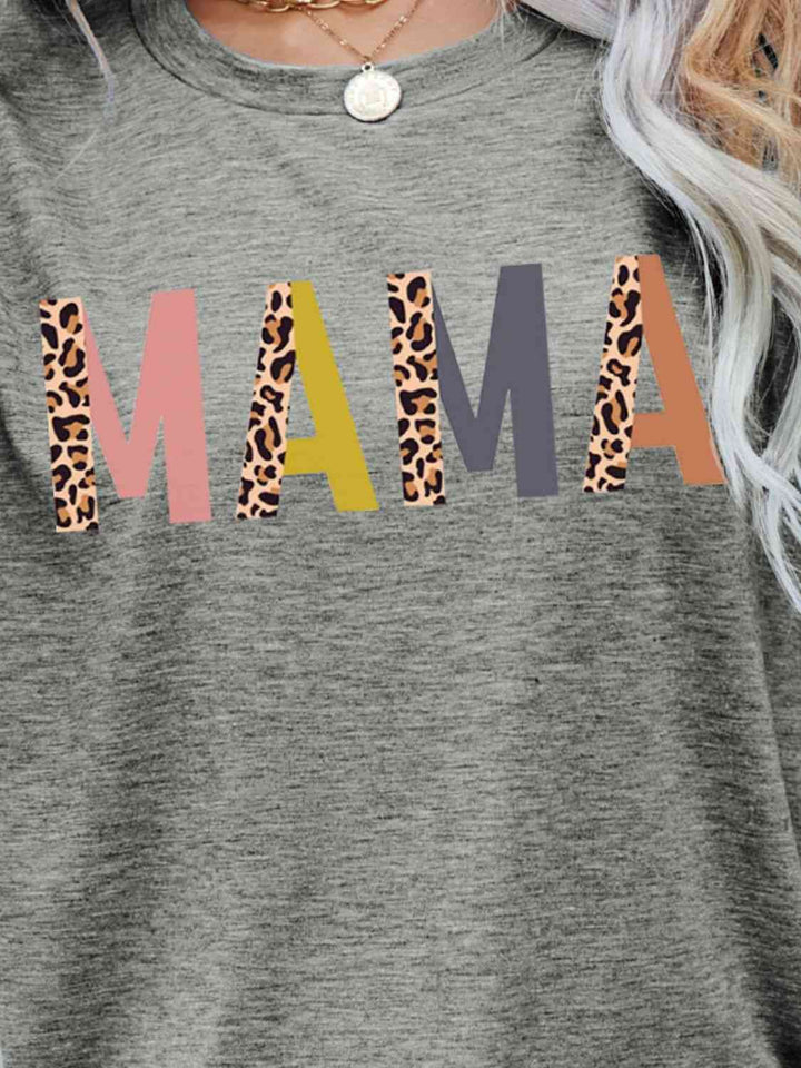 MAMA Leopard Graphic Short Sleeve Tee | 1mrk.com