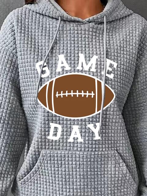 Full Size GAME DAY Graphic Drawstring Hoodie | 1mrk.com