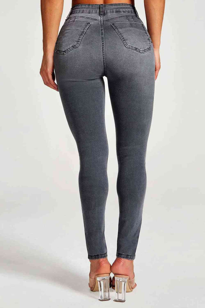 Buttoned Skinny Jeans | 1mrk.com