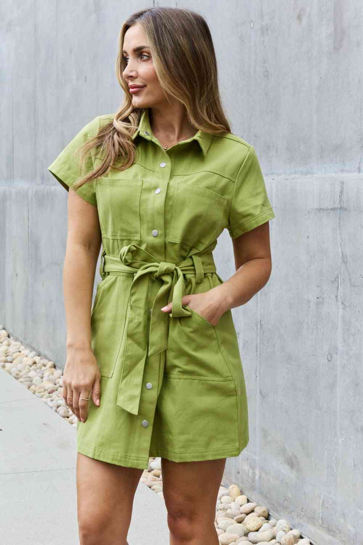 Jady By Jane Stick With Me Full Size Button Down Dress | 1mrk.com