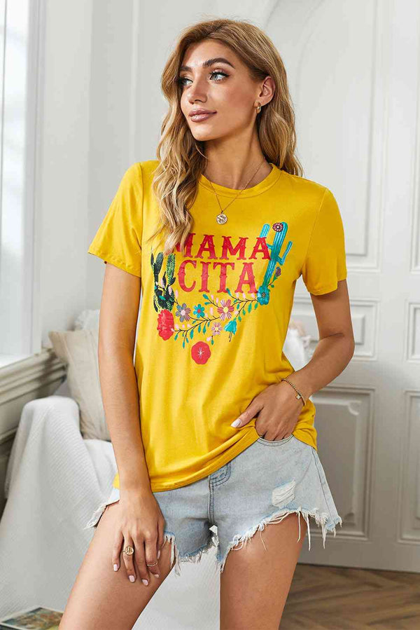 MAMACITA Graphic Round Neck Tee | 1mrk.com