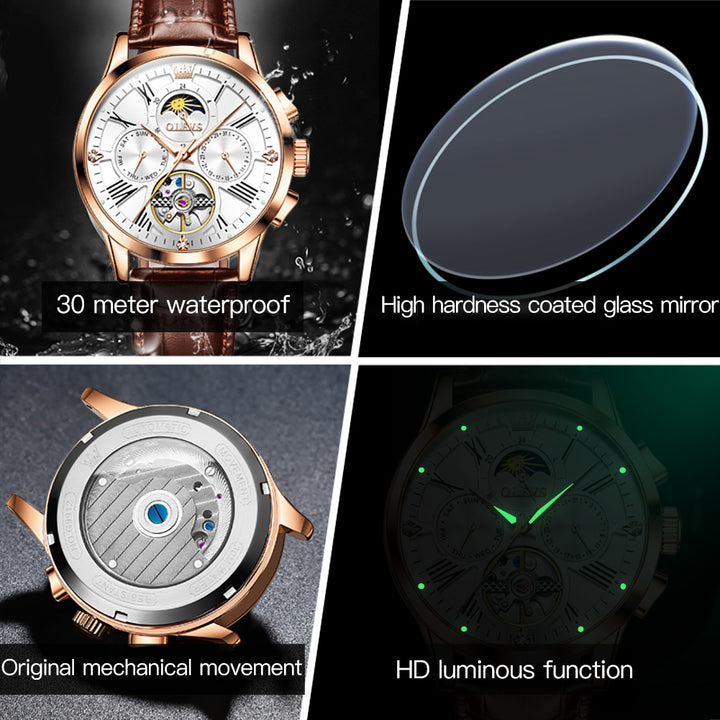 Olevs 9912 watches branded waterproof high quality Automatic Mechanical | 1mrk.com