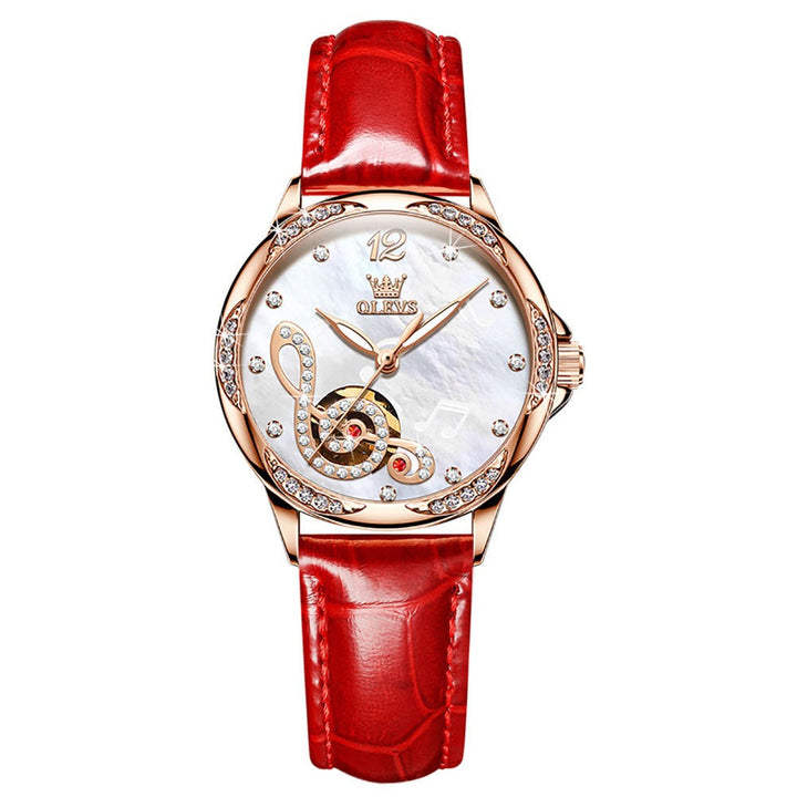 Watches OLEVS 6656 Ceramic Mechanical Watch Women Luxury Flower OLEVS