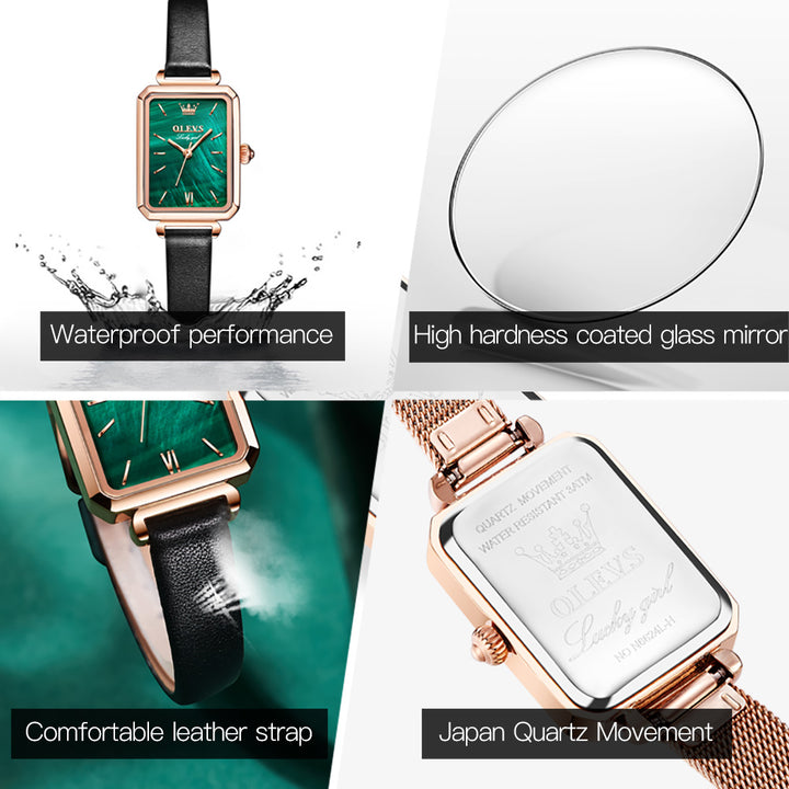 OLEVS 6624 Quartz Watches Fashion Women Steel Mesh Water-Resistance | 1mrk.com