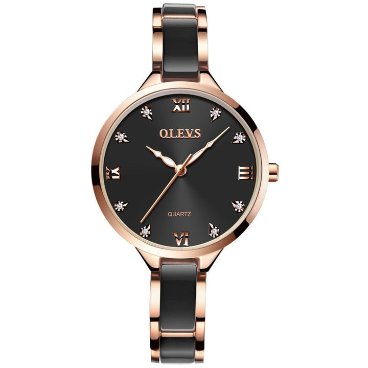 OLEVS 5872 Quartz Watch For Women Steel Belt Clock Gift Wristwatch OLEVS