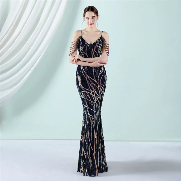 Sexy DRESS New Fashion Short Sleeve Flare Sleeve Half Sleeve Floor-length |1mrk.com