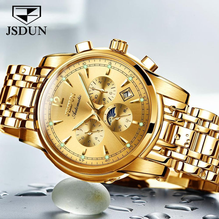 JSDUN 8750 Wristwatch Waterproof Men Automatic Mechanical Chronograph | 1mrk.com