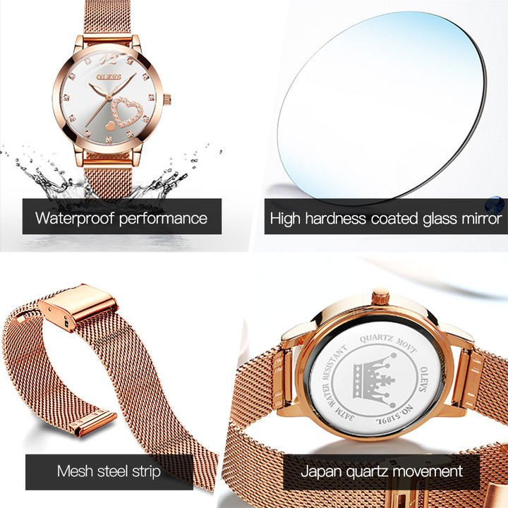 OLEVS 5189 Fashion Quartz Watches Beautiful Lady Wristwatch Women | 1mrk.com