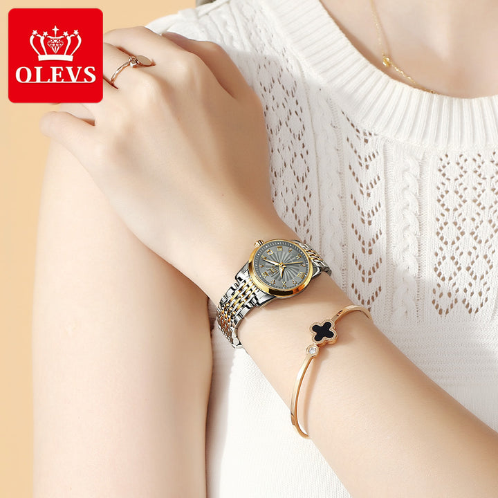 Olevs 6630 watches women Top Brand Luxury Bracelet Lady Gold Watch | 1mrk.com