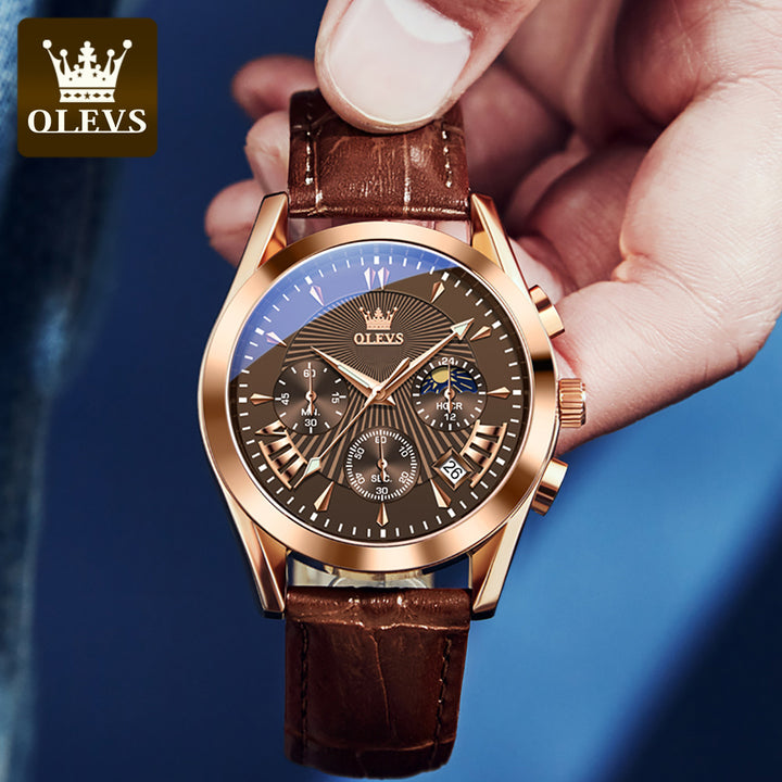 Watches OLEVS 2876 Men Golden Luxury Luminous  Business Classic Gift For Men OLEVS