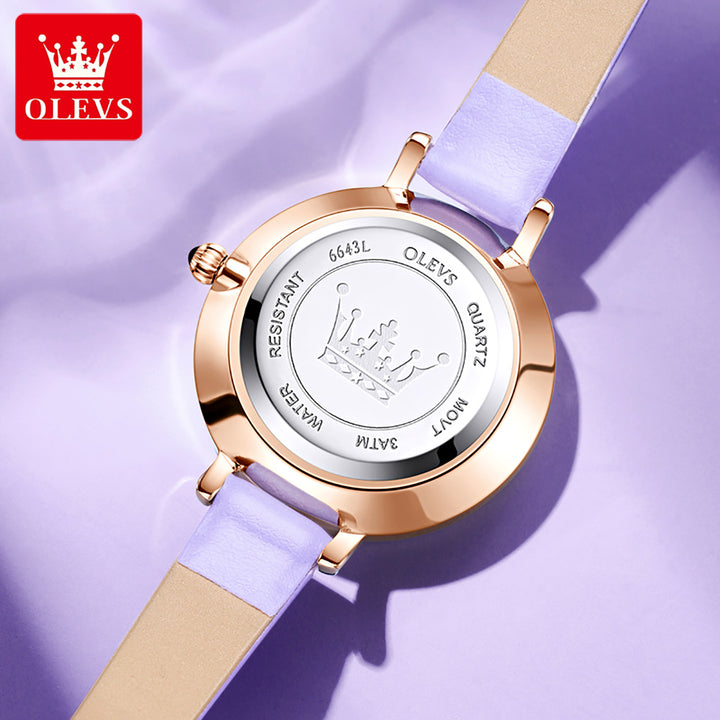 Watches OLEVS 6643 Brand Fashion Ladies Watches Leather Casual OLEVS