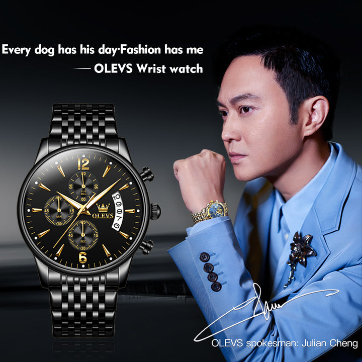 OLEVS 2867 Watch For Men Waterproof Luxury Steel Band Wrist OLEVS