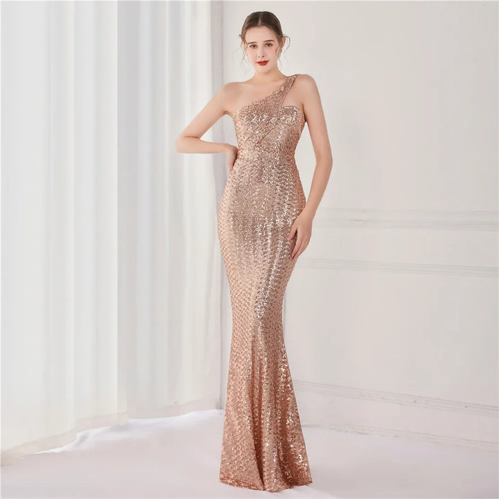 new sexy dress sleeveless one-shouldered Queen |1mrk.com