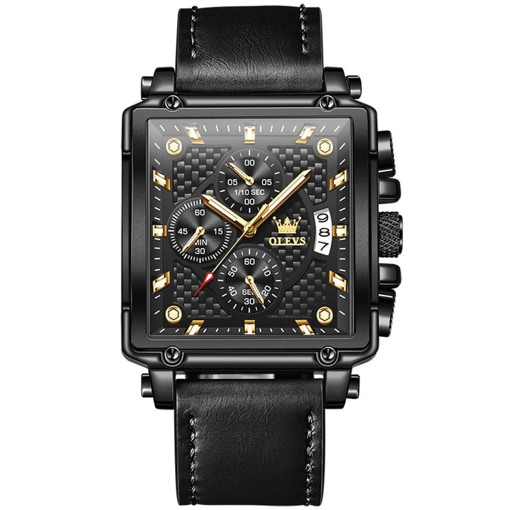 OLEVS 9925 Luxury Fashion Men Watches gold Sport square Big Quartz | 1mrk.com