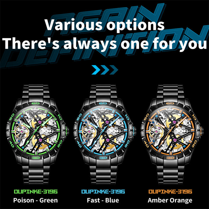 OUPINKE 3196 Wrist Watches High Quality Original Day Date Luxury Automatic OUPINKE