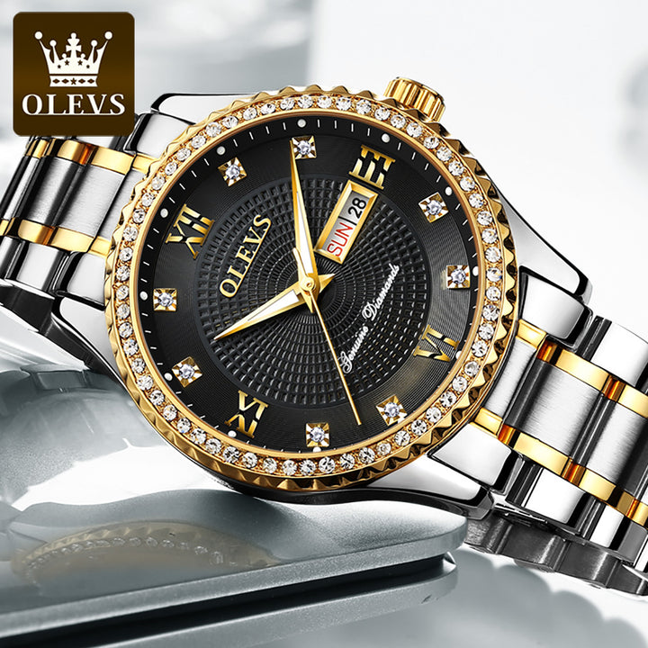 OLEVS 6618 WristWatch Men Hand Luxury Men Diamond WaterProof Quartz | 1mrk.com