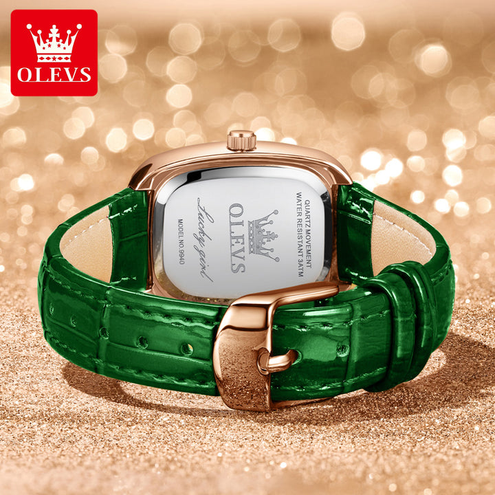 OLEVS 9940 Wrist Watch Luxury Rose Gold Watch Ladies Quartz Diamond | 1mrk.com