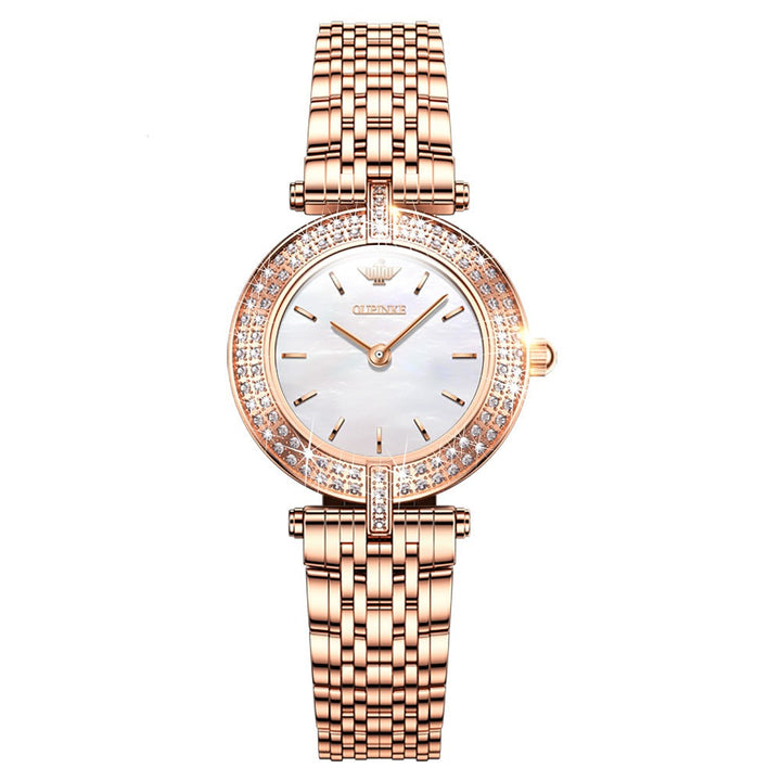 Oupinke 3191 wristwatch Women Linked Diamond Rose New Hot Quartz | 1mrk.com