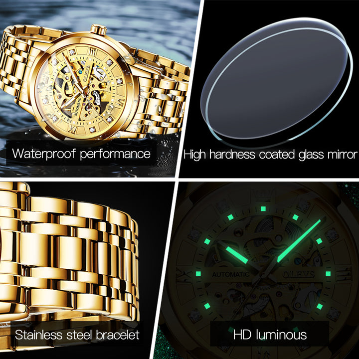 OLEVS 9901 Watches Men Fashion Men Diamond Automatic Mechanical OLEVS
