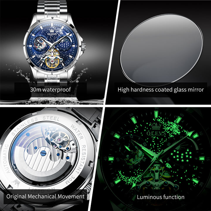 Watches OLEVS 6671 Men Waterproof Luminous Coated glass Galaxy | 1mrk.com