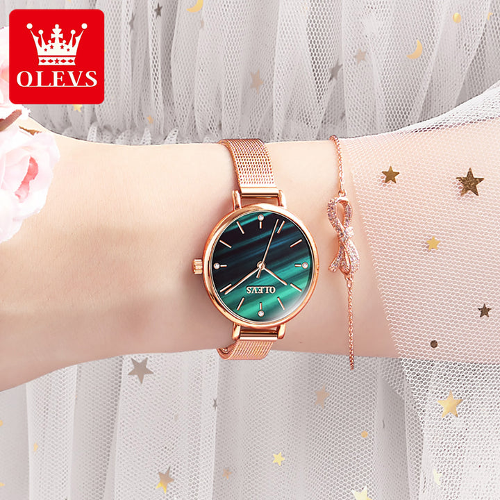 Watches OLEVS 5874 Women Brand Leather Lady Quartz Luxury | 1mrk.com