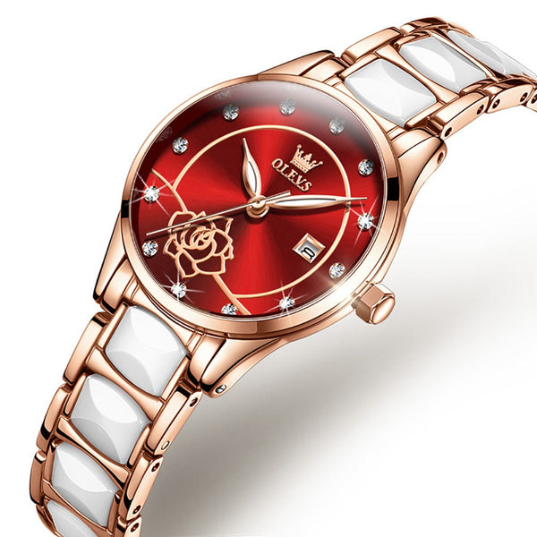 Watches OLEVS 3606 Luxury Brand Sport Quartz Ladies Ceramics Bracelet | 1mrk.com