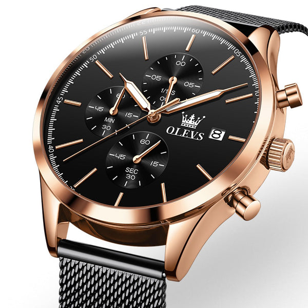 Watches OLEVS 2881 Men Wristwatch Water Resistant Stainless Steel | 1mrk.com