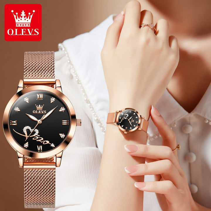 WATCHES OLEVS 5530 Stainless Steel FOR Women Unique Ladies Watches OLEVS