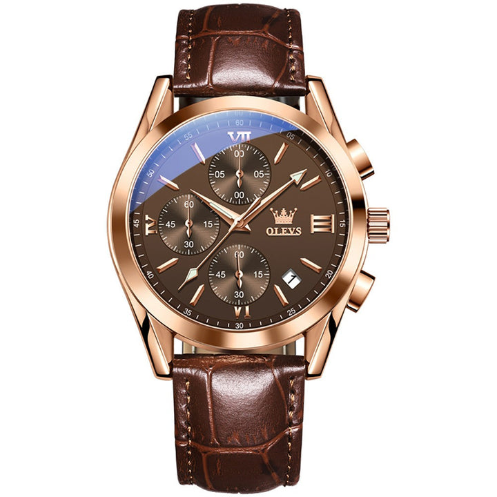 Watches OLEVS 287123 Top Brand men luxury leather sports Stainless Steel Waterproof | 1mrk.com