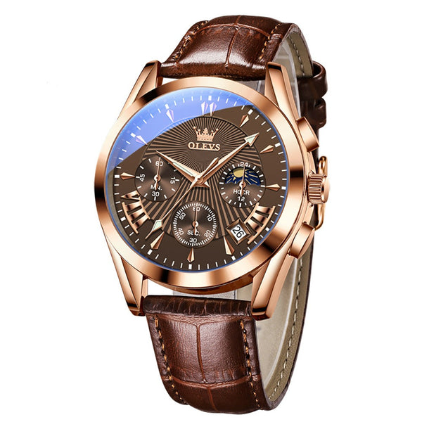 Watches OLEVS 2876 Men Golden Luxury Luminous  Business Classic Gift For Men | 1mrk.com