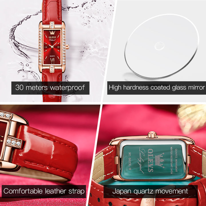 Olevs 6623 watches luxury gifts for women set waterproof diamond | 1mrk.com