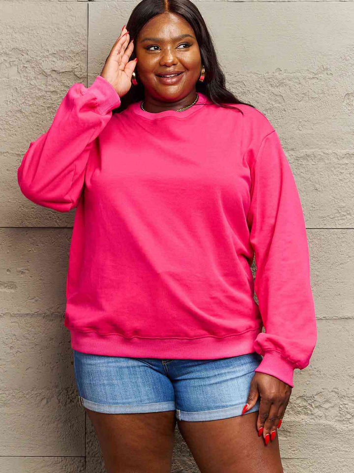 Simply Love Full Size Dropped Shoulder Sweatshirt |1mrk.com