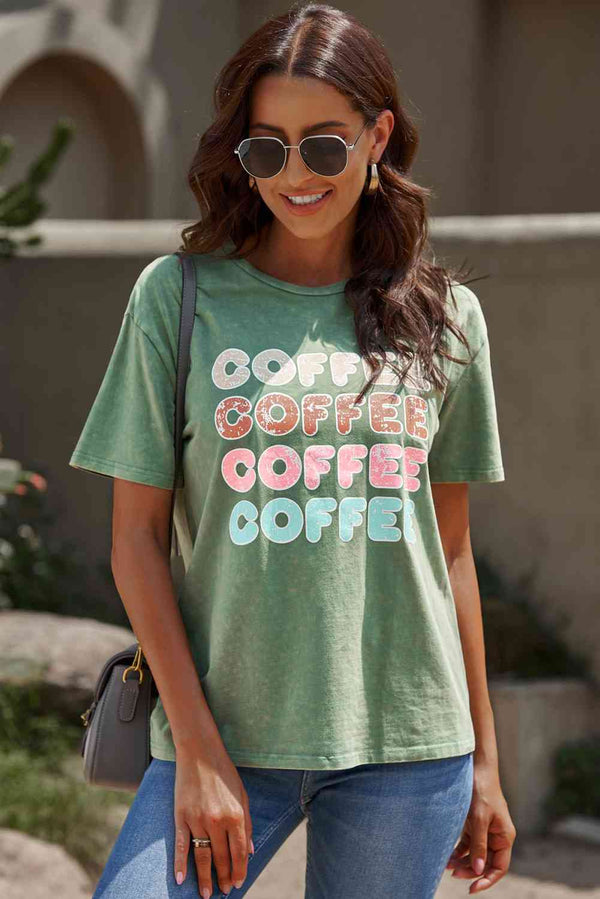 COFFEE Graphic Round Neck Tee | 1mrk.com