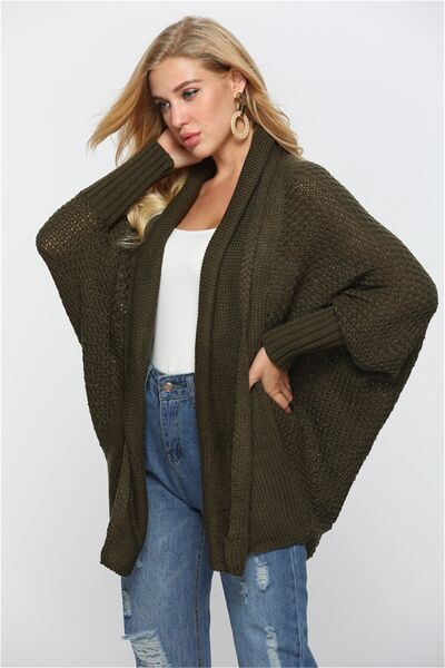 Open Front Batwing Sleeve Cardigan |1mrk.com